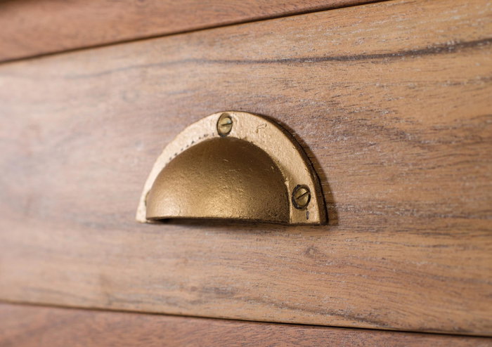 GINER Y COLOMER Mueble tocador en madera de acacia natural color avellana